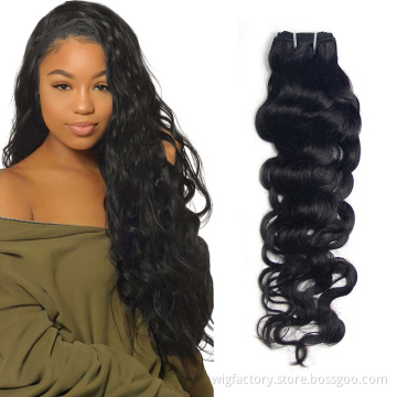 Wholesale top vendors 100% raw brazilian mink virgin hair, double weft natural weavon human hair